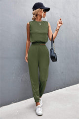 Sleeveless Top and Joggers Set - Trendsi - Flyclothing LLC