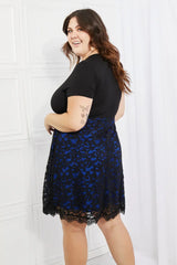 Yelete Full Size Contrasting Lace Midi Dress - Trendsi - Flyclothing LLC