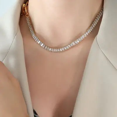 Titanium Steel Gold-Plated Necklace - Trendsi - Flyclothing LLC