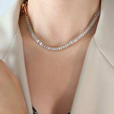 Titanium Steel Gold-Plated Necklace - Trendsi - Flyclothing LLC