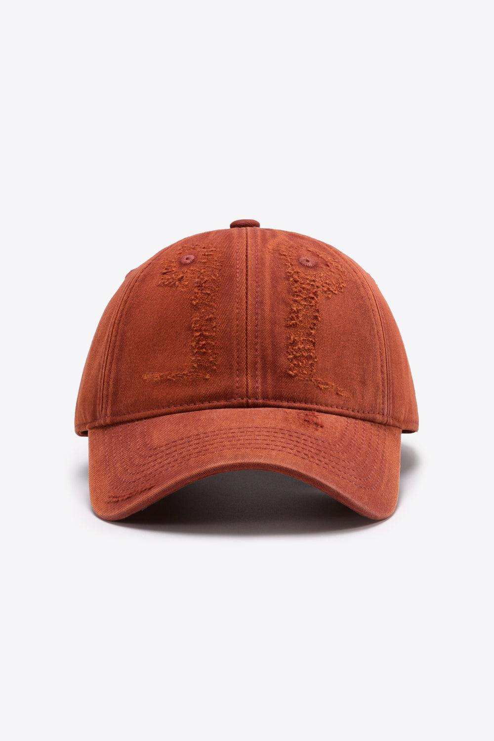Distressed Adjustable Baseball Cap - Trendsi - Flyclothing LLC