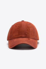 Distressed Adjustable Baseball Cap - Trendsi