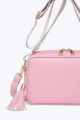 PU Leather Tassel Crossbody Bag - Trendsi - Flyclothing LLC