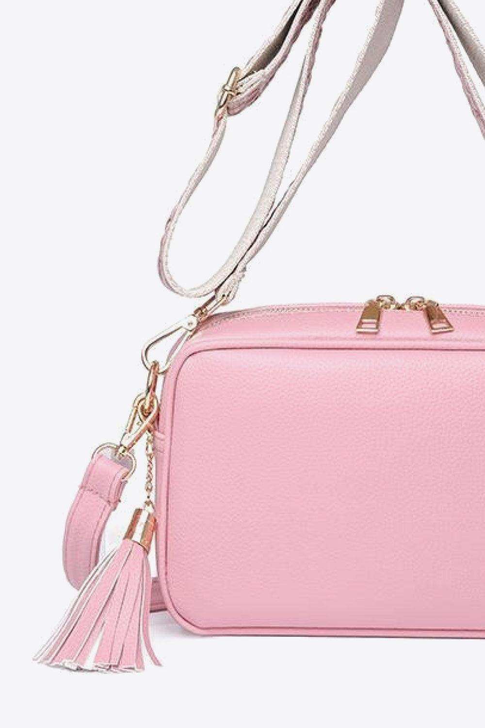 PU Leather Tassel Crossbody Bag - Trendsi - Flyclothing LLC