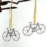 Recycled Wire Bicycle Ornament, Set of 2 - Creative Alternatives