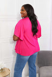 Yelete Full Size More Than Words Flutter Sleeve Top - Trendsi - Flyclothing LLC