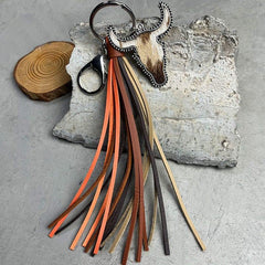 Bull Shape Fringe Key Chain - Trendsi
