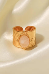 18K Gold-Plated Wide Open Ring - Trendsi - Flyclothing LLC