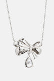 Teardrop Shape 925 Sterling Silver Zircon Pandent Necklace - Trendsi
