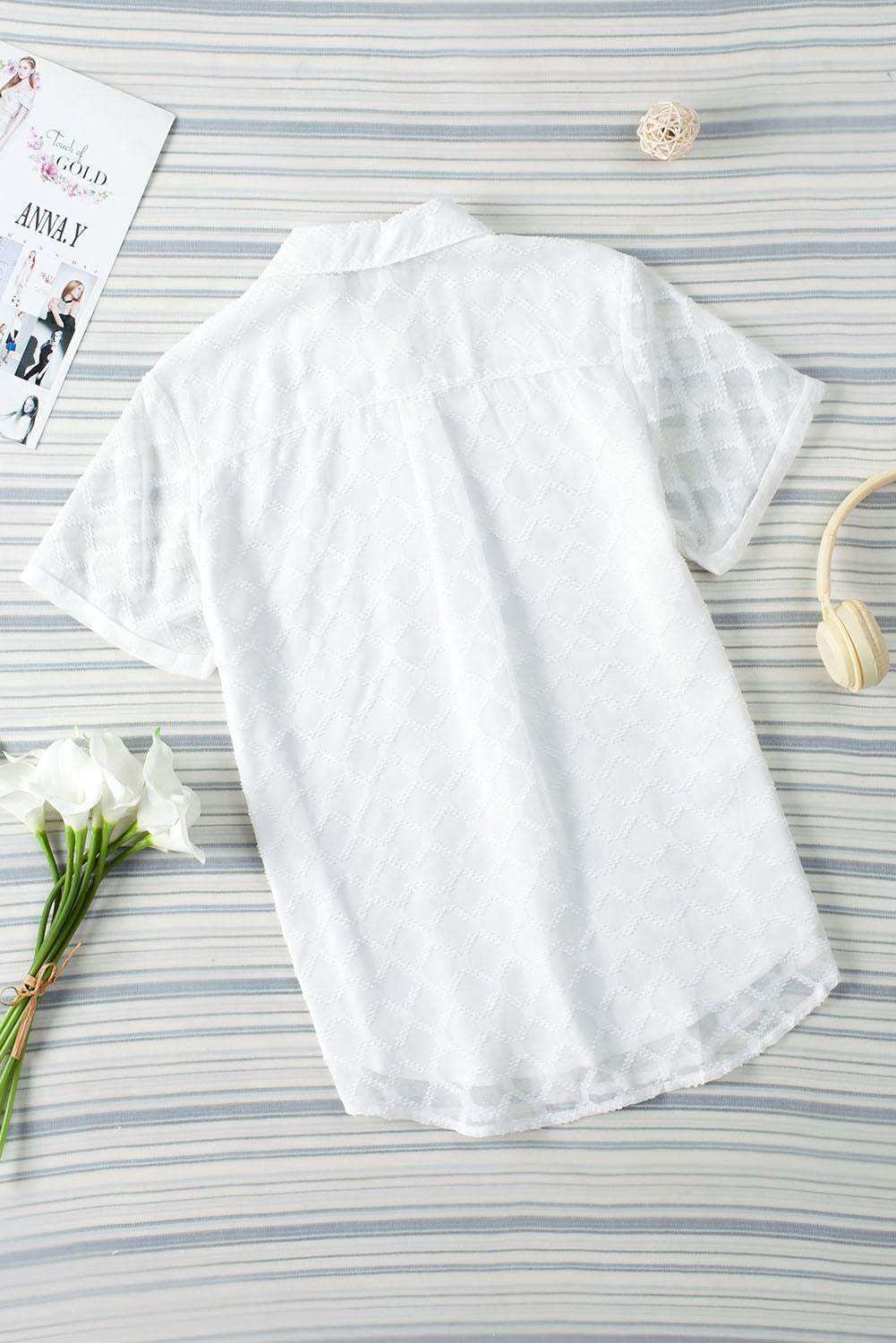 Button Up Short Sleeve Shirt - Trendsi - Flyclothing LLC