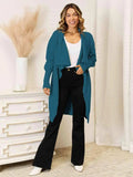 Long Sleeve Open Front Longline Cardigan - Trendsi - Flyclothing LLC