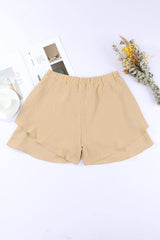 Layered Elastic Waist Shorts - Trendsi