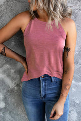 Curved Hem Grecian Tank Top - Trendsi