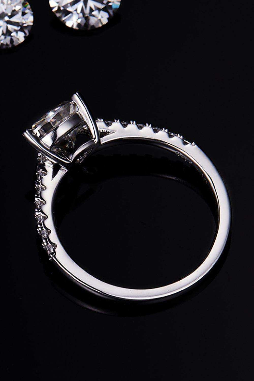 1 Carat Moissanite Triangle 925 Sterling Silver Ring - Trendsi - Flyclothing LLC