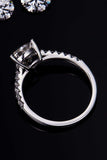 1 Carat Moissanite Triangle 925 Sterling Silver Ring - Trendsi - Flyclothing LLC