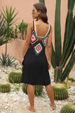 Openwork Sleeveless Embroidery Dress - Trendsi - Flyclothing LLC
