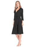 Plunge Tie Front Night Dress - Trendsi