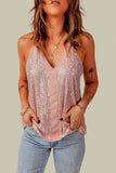 Sequin Racerback Tank - Trendsi