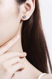 1 Carat Moissanite Floral-Shaped Stud Earrings - Trendsi - Flyclothing LLC