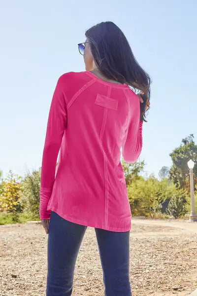 Basic Bae Full Size Round Neck Long Sleeve T-Shirt - Trendsi - Flyclothing LLC