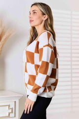 Double Take Button-Up V-Neck Dropped Shoulder Cardigan - Trendsi - Flyclothing LLC
