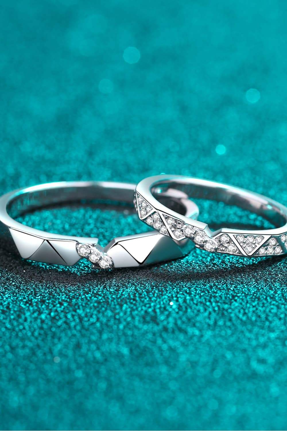 Moissanite Minimalist Rhodium-Plated Ring - Trendsi - Flyclothing LLC