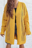 Plus Size Openwork Long Sleeve Open Front Cardigan - Trendsi - Flyclothing LLC