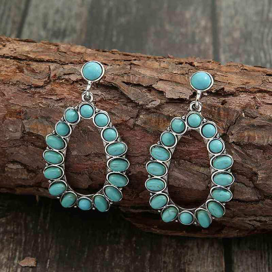 Artificial Turquoise Earrings - Trendsi - Flyclothing LLC