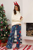 Christmas Straight Leg Pants - Trendsi
