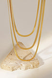 Triple-Layered Snake Chain Necklace - Flyclothing LLC