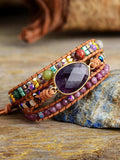 Triple-Layer Amethyst Bracelet - Trendsi - Flyclothing LLC