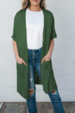 Open Front Sweater Cardigan with Pockets - Trendsi - Flyclothing LLC