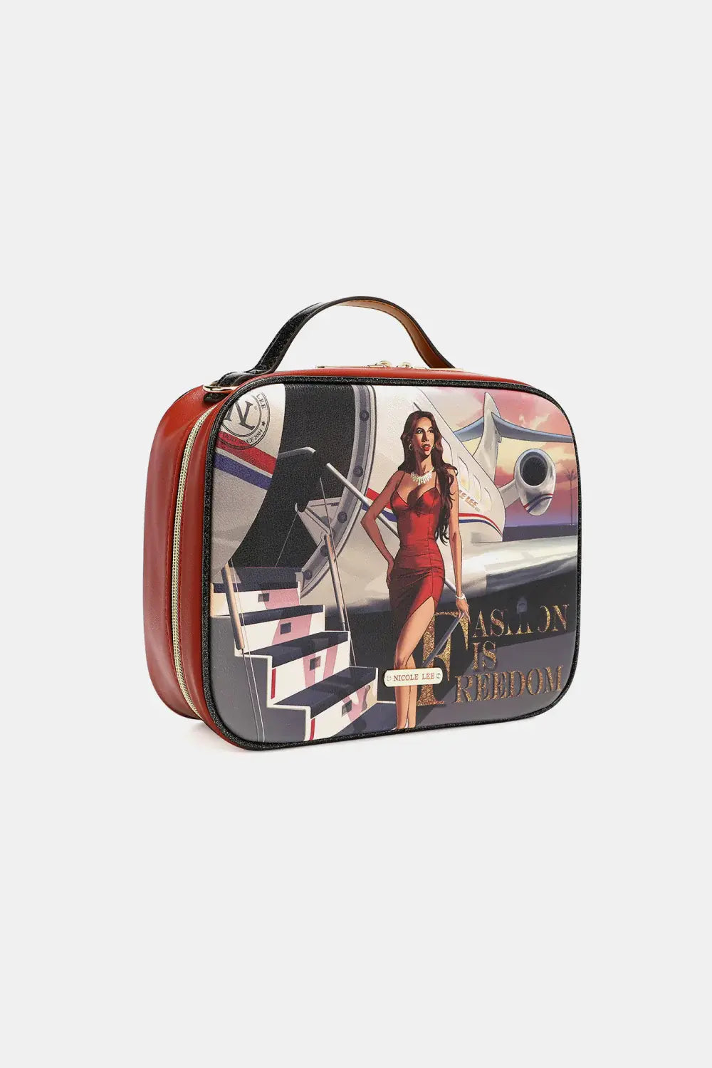 Nicole Lee USA Printed Handbag with Three Pouches - Trendsi - Flyclothing LLC
