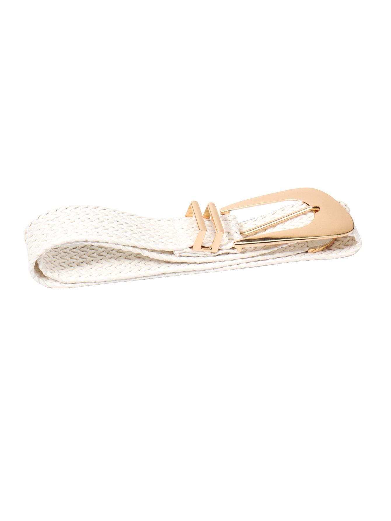 Irregular Buckle Braid Belt - Trendsi