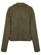 Plush Open Front Dropped Shoulder Jacket - Trendsi - Flyclothing LLC
