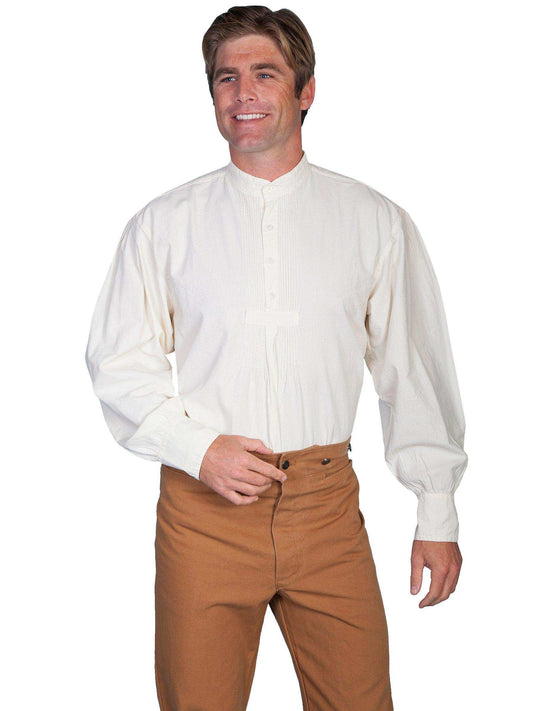 Scully NATURAL PLEATED FRONT PULLOVER - Scully Leather - Flyclothing LLC