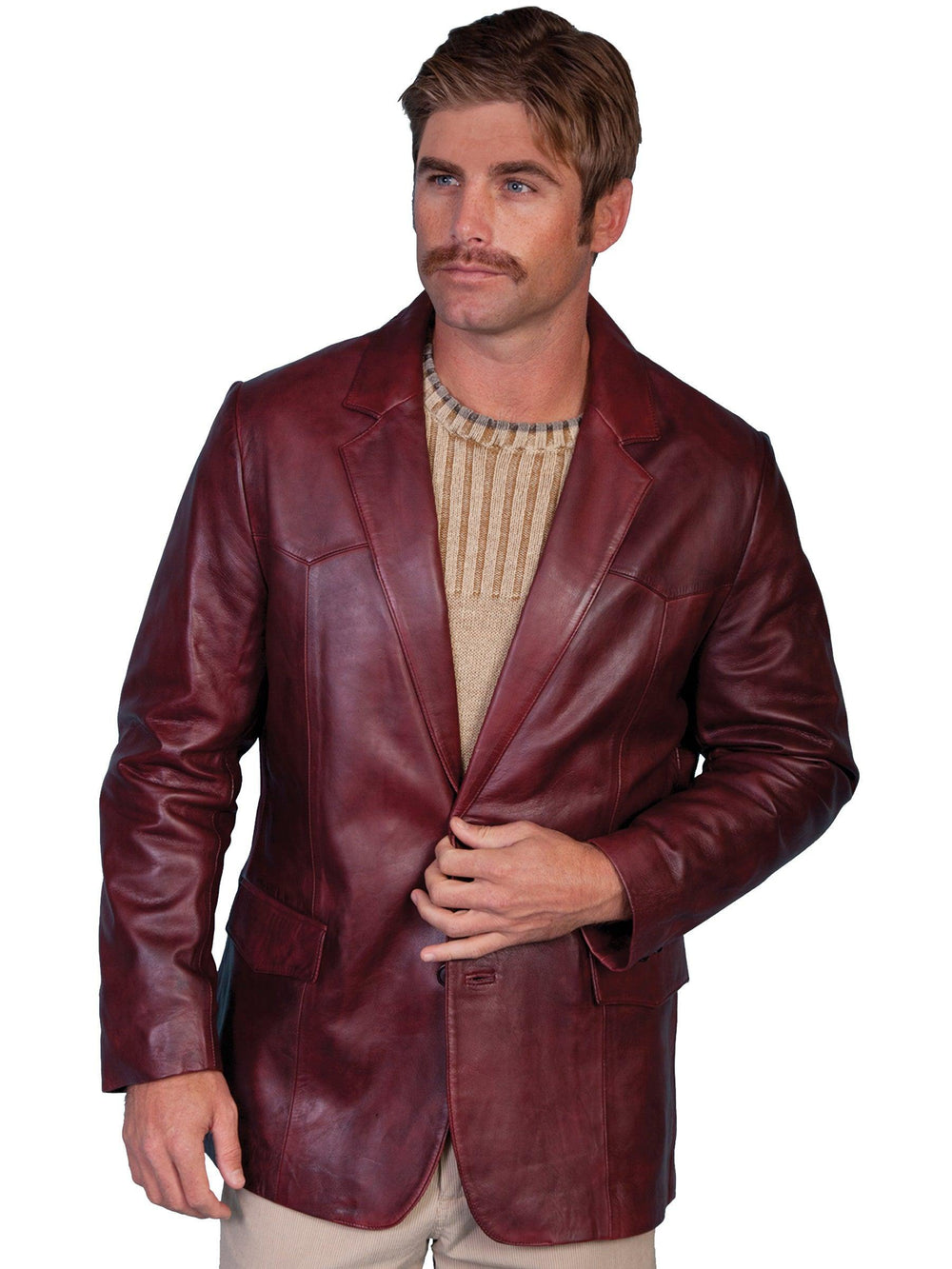 Scully BLACK CHERRY WESTERN BLAZER SINGLE PT - Scully Leather