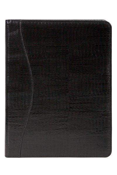 Scully Leather Black Lizard Leather Letter Size Pad - Scully Leather - Flyclothing LLC
