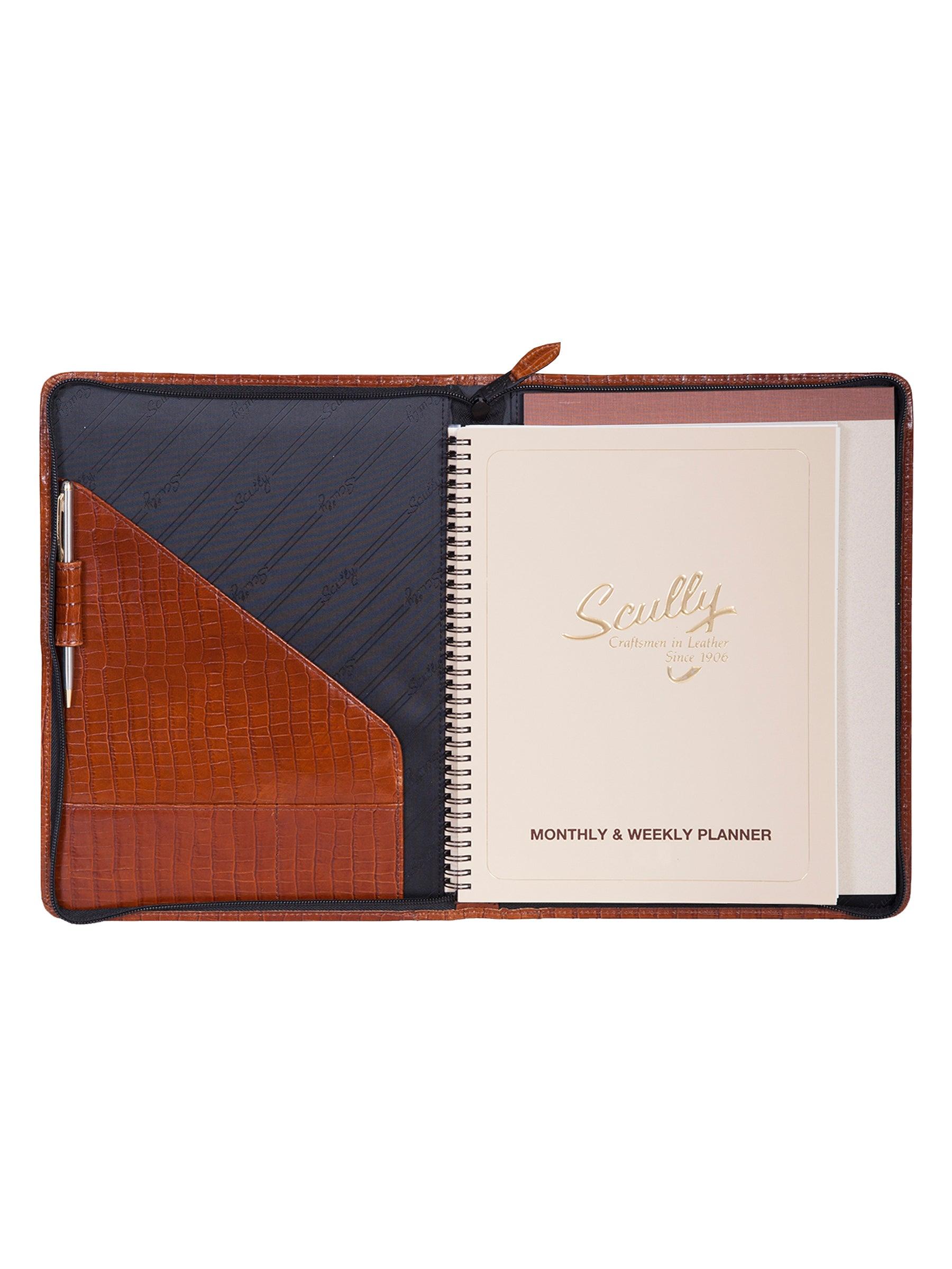 Scully BROWN WIREBOUND ZIP LETTER PAD - Flyclothing LLC