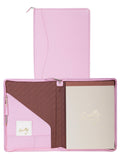 Scully PINK ZIP LETTER SIZE PAD - Scully Leather