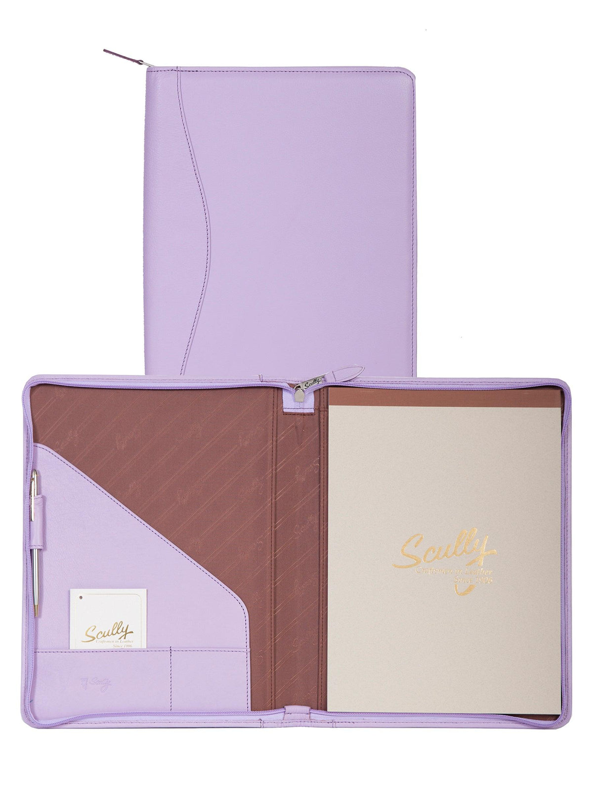 Scully LAVENDER ZIP LETTER SIZE PAD - Flyclothing LLC