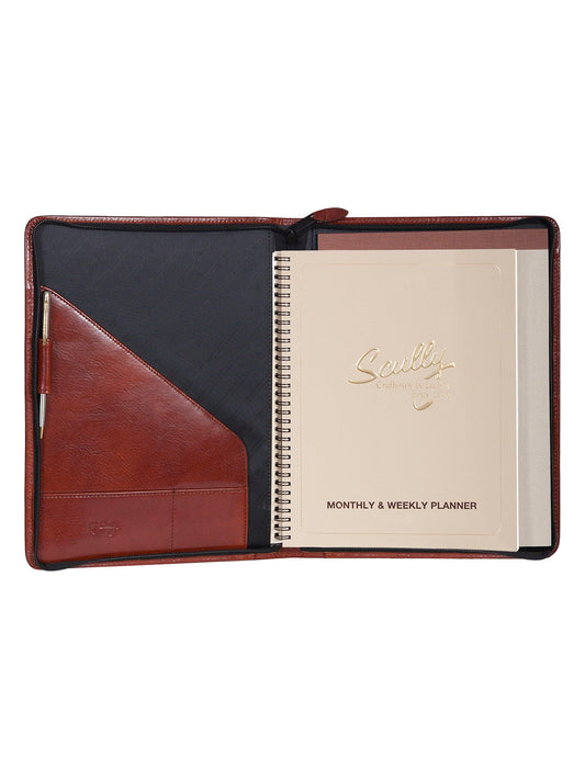 Scully COGNAC ZIP LETTER SIZE PAD - Flyclothing LLC