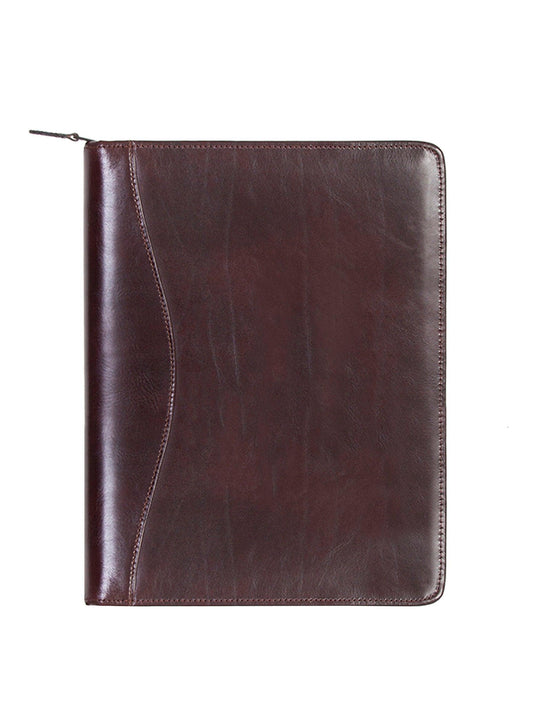 Scully WALNUT WIREBOUND ZIP LETTER PAD - Scully Leather