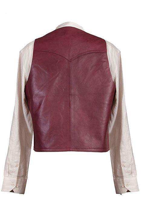 Scully BLACK CHERRY WESTERN VEST/SINGLE POINT - Scully Leather - Flyclothing LLC