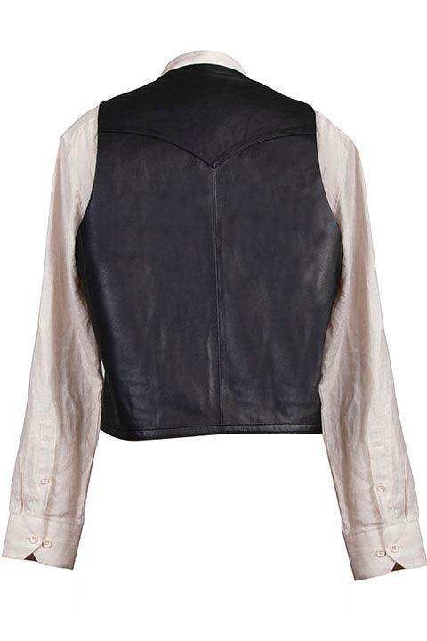 Scully BLACK WESTERN VEST/SINGLE POINT - Scully Leather - Flyclothing LLC