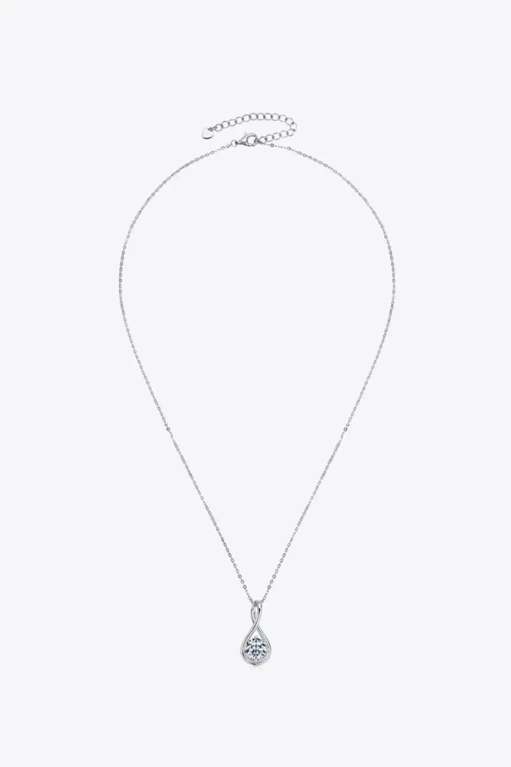 2 Carat Moissanite 925 Sterling Silver Necklace - Trendsi - Flyclothing LLC