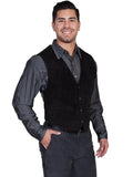 Scully BLACK BOAR SUEDE SATIN BACK VEST - Scully Leather
