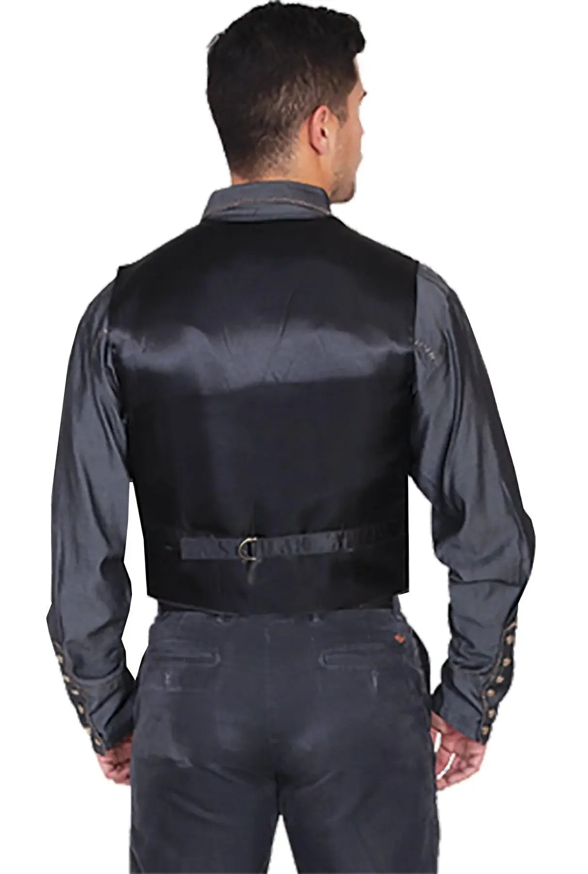 Scully BOURBON BOAR SUEDE SATIN BACK VEST - Scully Leather - Flyclothing LLC