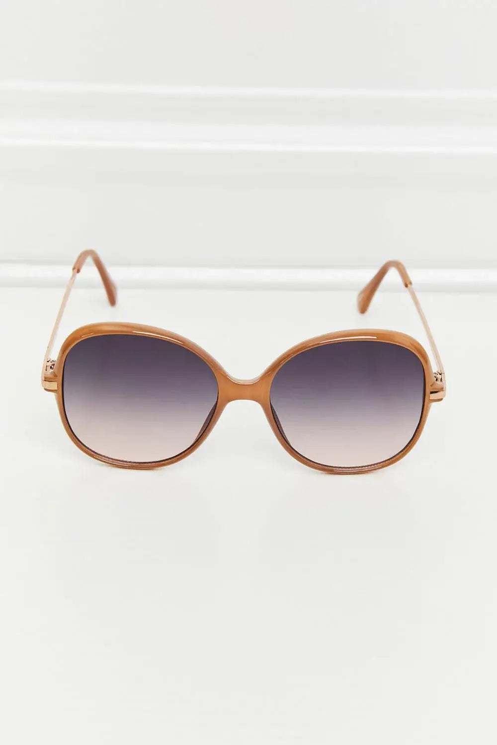 Metal-Plastic Hybrid Full Rim Sunglasses - Trendsi - Flyclothing LLC