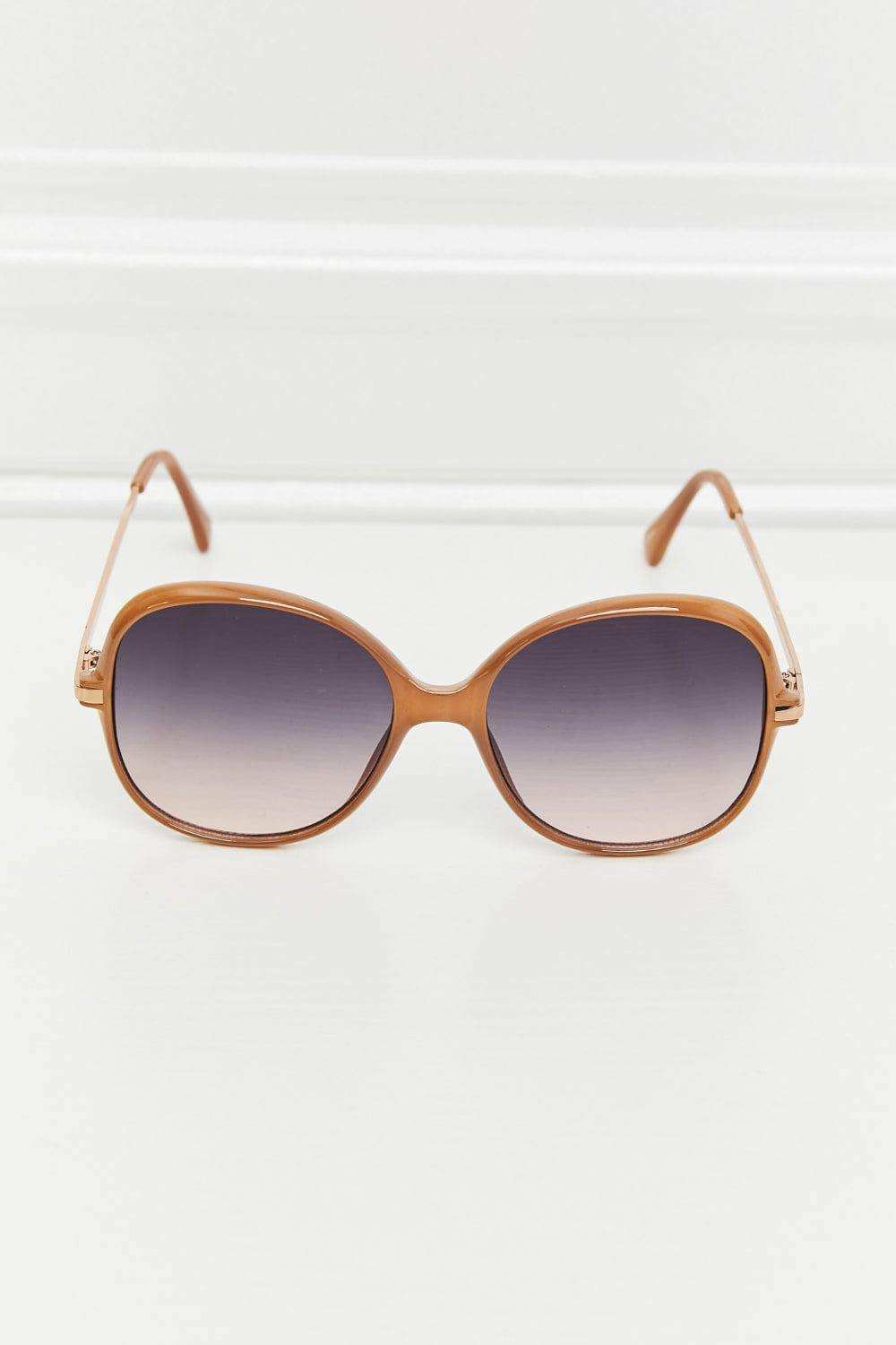Metal-Plastic Hybrid Full Rim Sunglasses - Trendsi - Flyclothing LLC